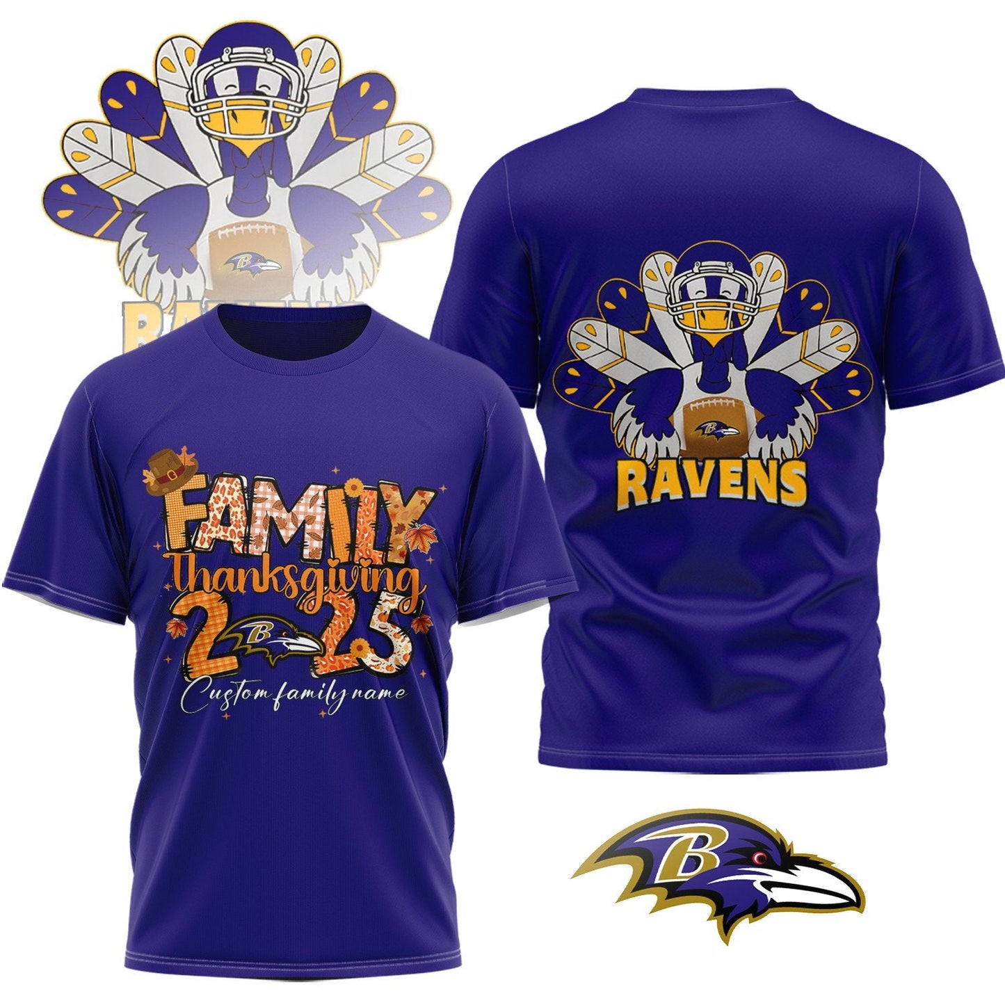 PREMIUM NFL x BATI Thanksgiving 3D Shirt NDT NHM