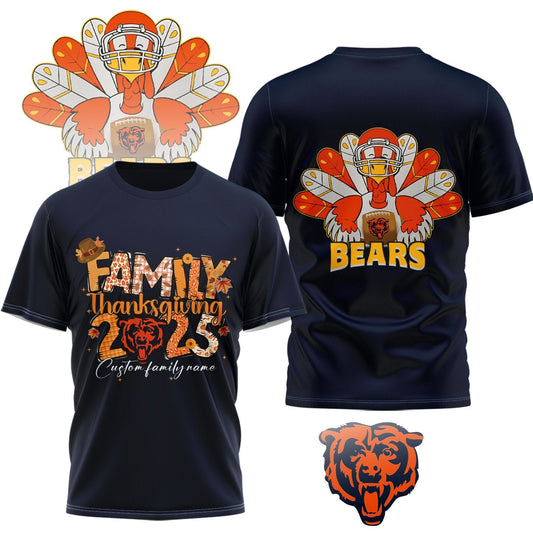 PREMIUM NFL x CHI Thanksgiving 3D Shirt NDT NHM