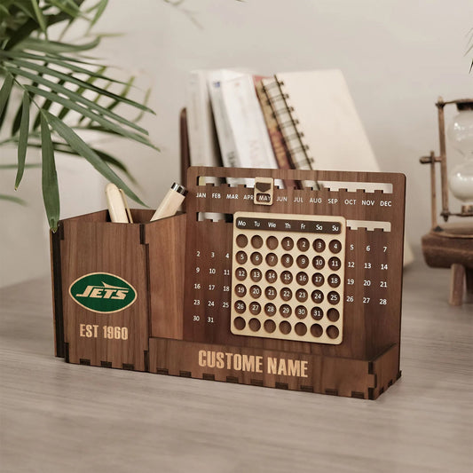 PREMIUM PERPETUAl DESK CALENDAR 2026 X NYJ GIFT FOR FAN NDT NHM