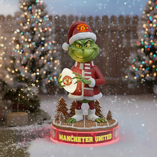 PREMIUM EPL X MANU Holiday Spirit Collectible Grinch Statue led light NDT NHM 101125