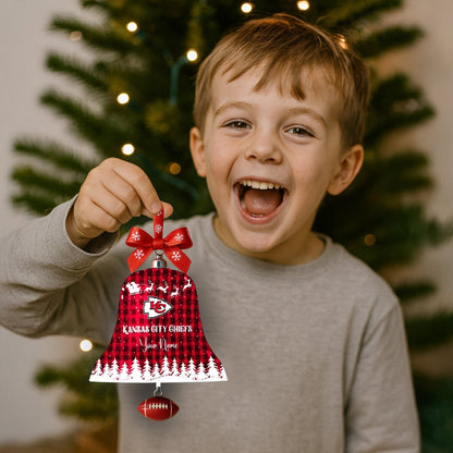 PREMIUM NFL X KCC  Christmas Bell Ornament Custom Name NDT NHM 131125