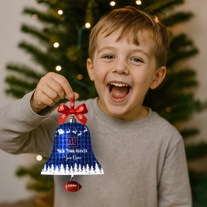 PREMIUM NFL X NYG Christmas Bell Ornament Custom Name NDT NHM 131125