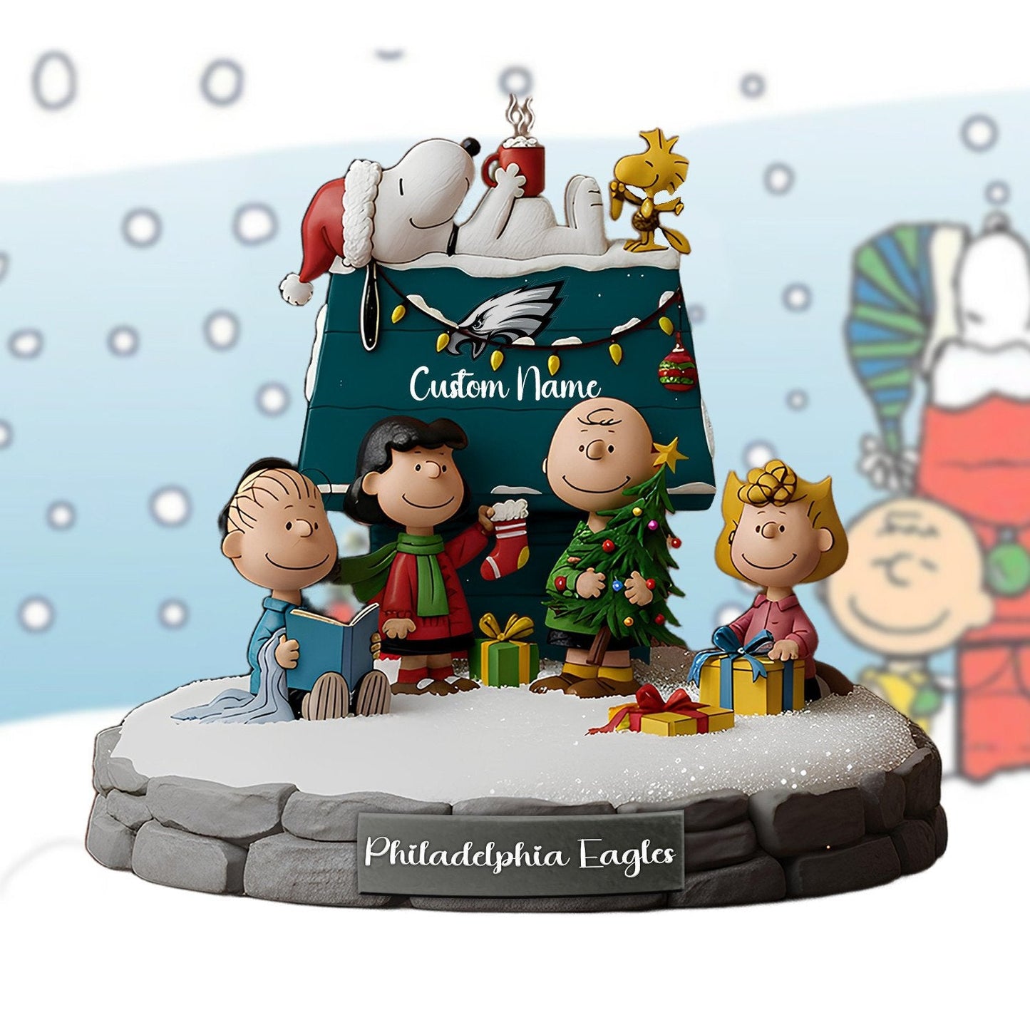 PREMIUM NFL X PHI  Snoopy Special Acrylic Block Gift NDT NHM 101125