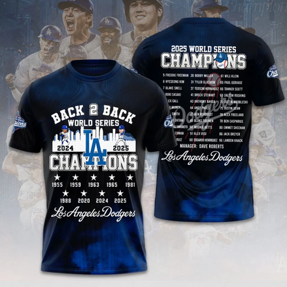 PREMIUM MLB x LAD World Series Champions 2025 V4 Tshirt NDT NHM 0511