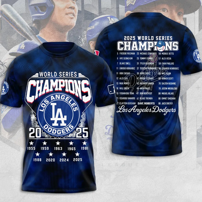 PREMIUM MLB x LAD World Series Champions 2025 V5 Tshirt NDT NHM 0511