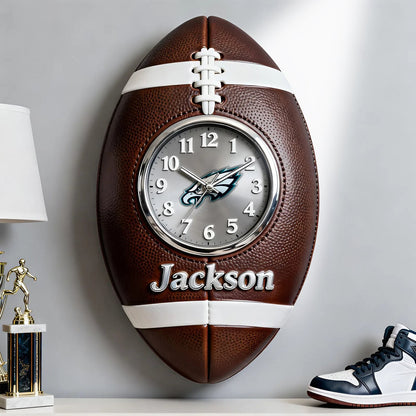 PREMIUM NFL X PHI  Personalized Retro Rugby Fan Clock 081125 NDT NHM