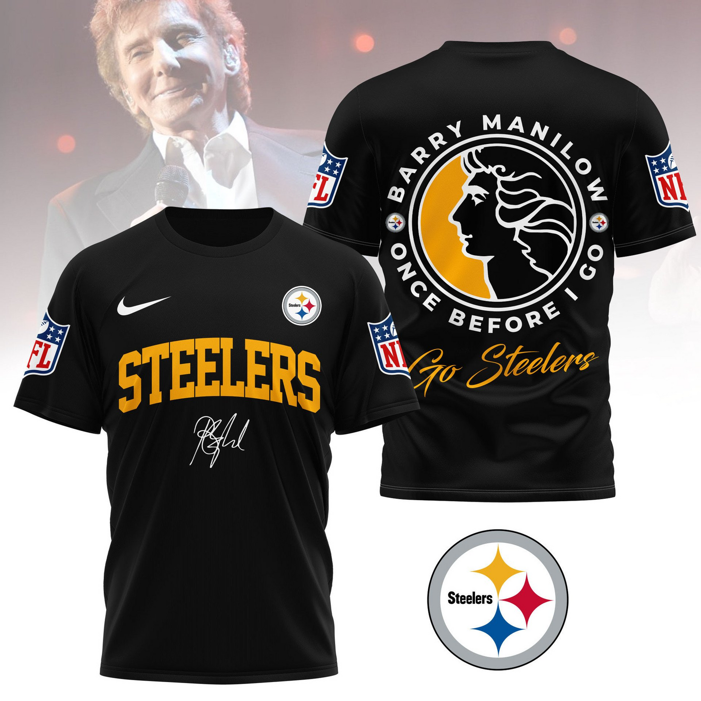 PS Premium NFL Barry Manilow Fan Shirt DDT CTND