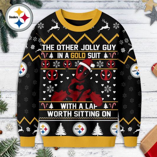 PS Premium NFL Deadpool Christmas Ugly Sweater DDT NTL