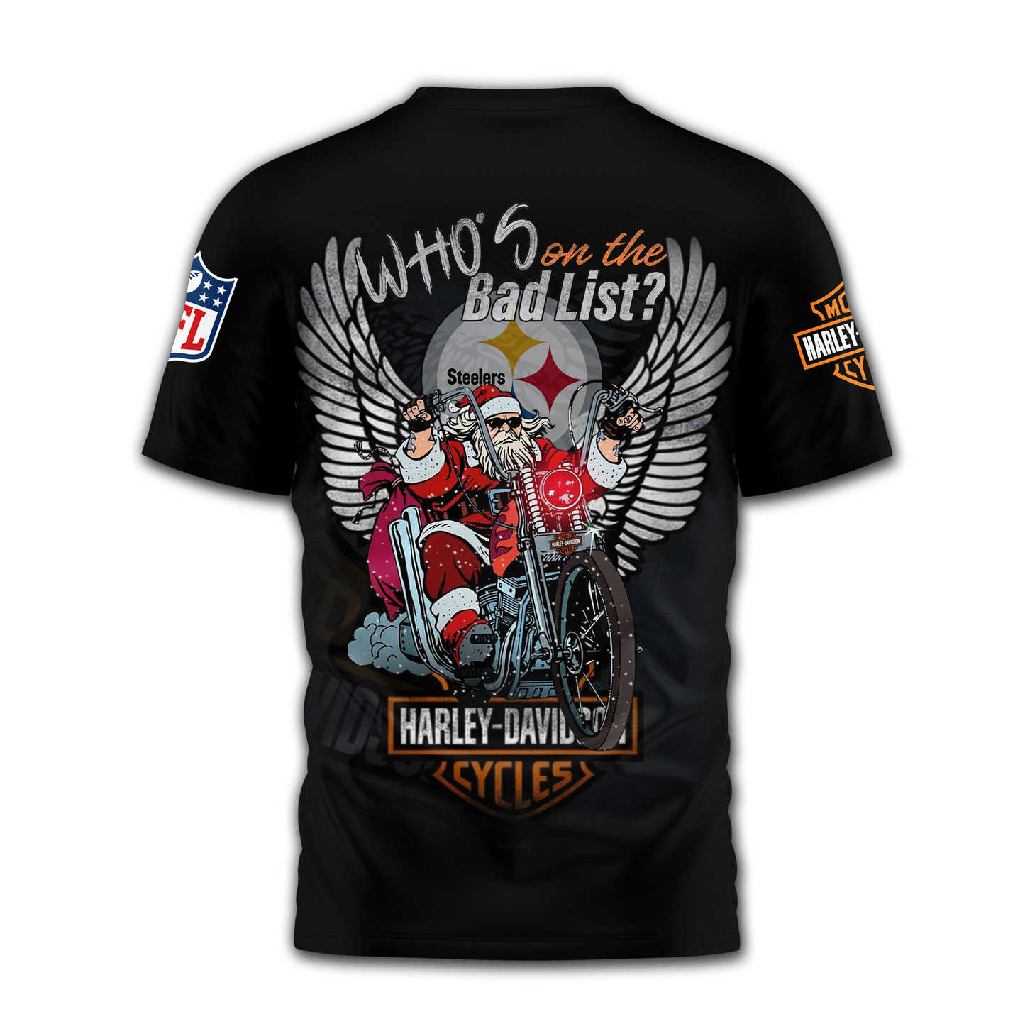 PS Premium NFL Harley-Davidson Santa Claus 3D Shirt DDT NTL