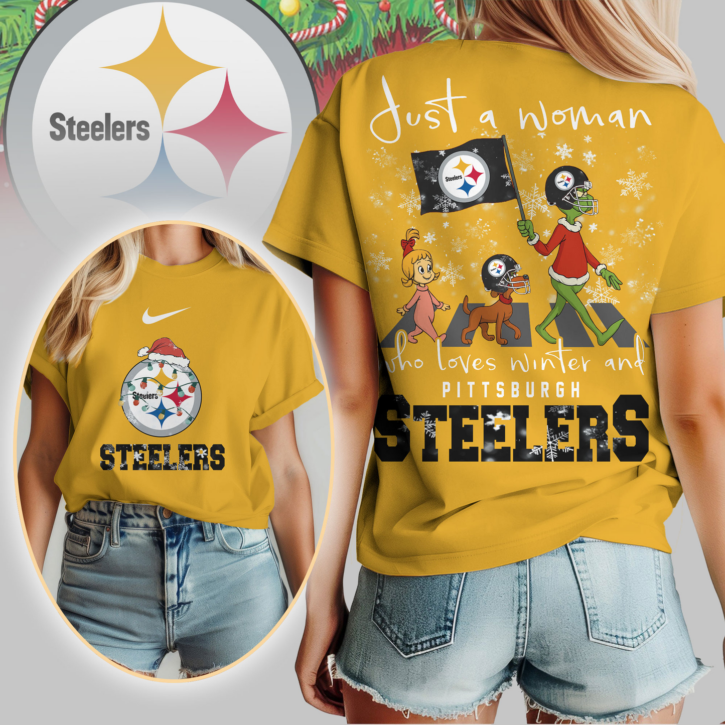 PS Premium NFL Just A Woman Who Loves Winter 3D Shirt DDT CTND