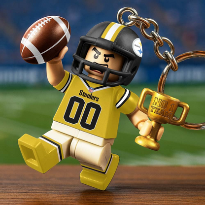 PS Premium NFL Lego No. 1 Team Personalized Key Chain DDT NTL