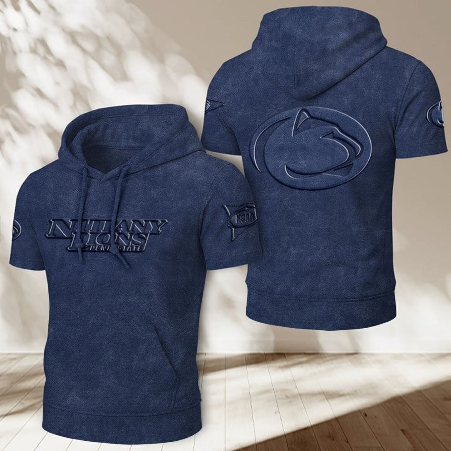 PSU x NCAA Half Sleeve Hoodie T-Shirt DatND ThuongNH