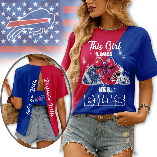 Premium NFL BUF x Back Slit Short Sleeve NDT NHM