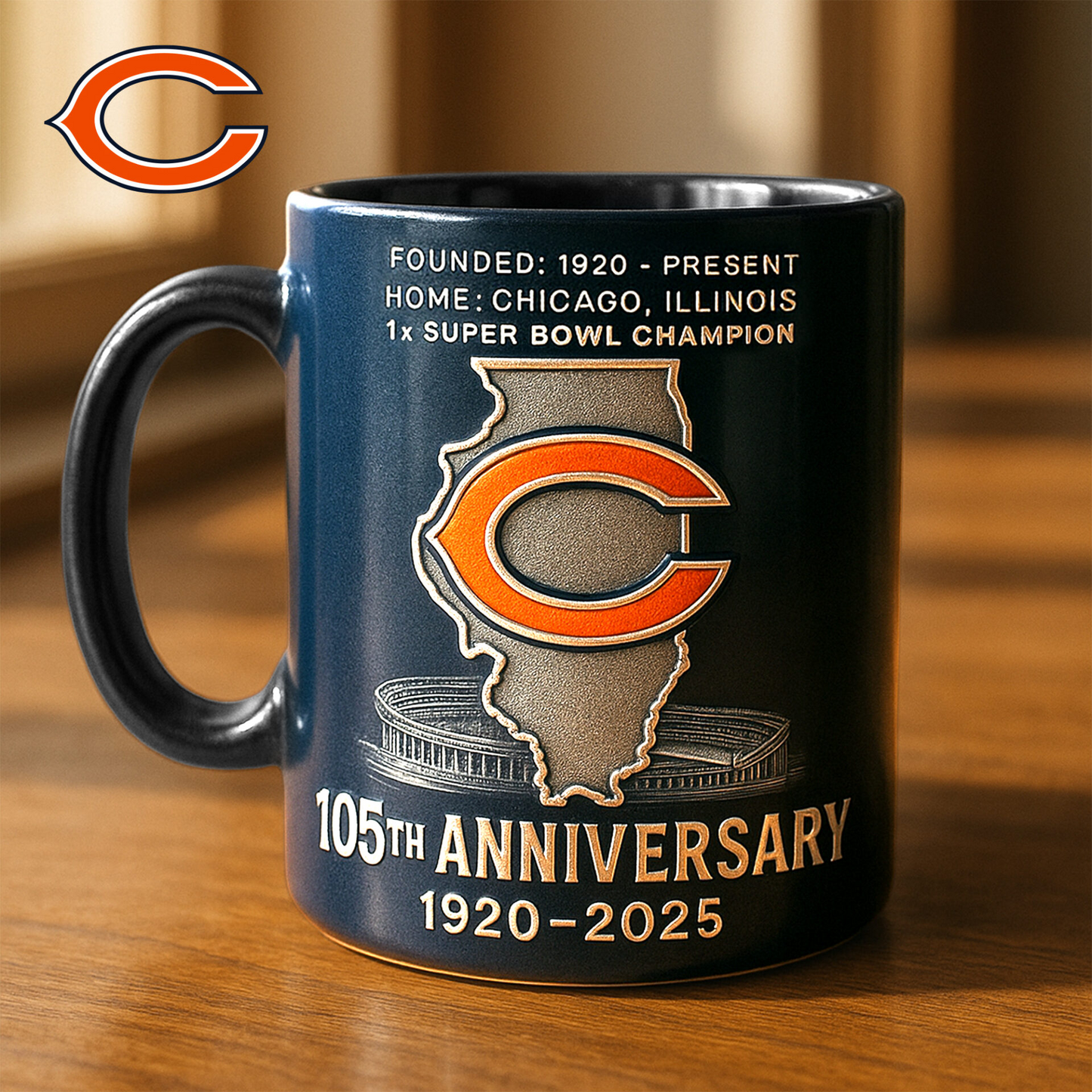 Premium NFL CHI The Anniversary Mug V1 NMD TTV