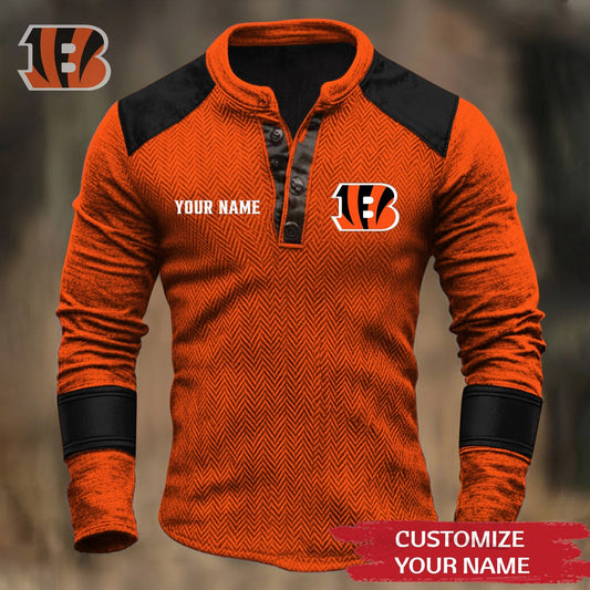 Premium NFL CIN Button Down Jacket V1 NMD NHM