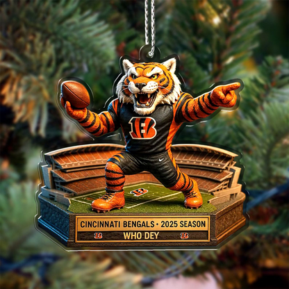 Premium NFL CIN Chrismast Ornament V4 NMD TTV