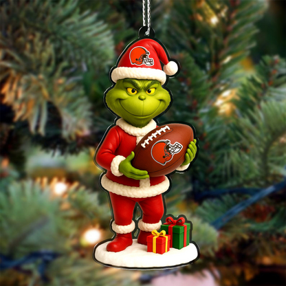 Premium NFL CLE Chrismast Ornament V4 NMD TTV