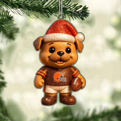 Premium NFL CLE Chrismast Ornament V4 NMD TTV