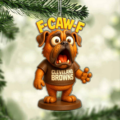 Premium NFL CLE Chrismast Ornament V4 NMD TTV