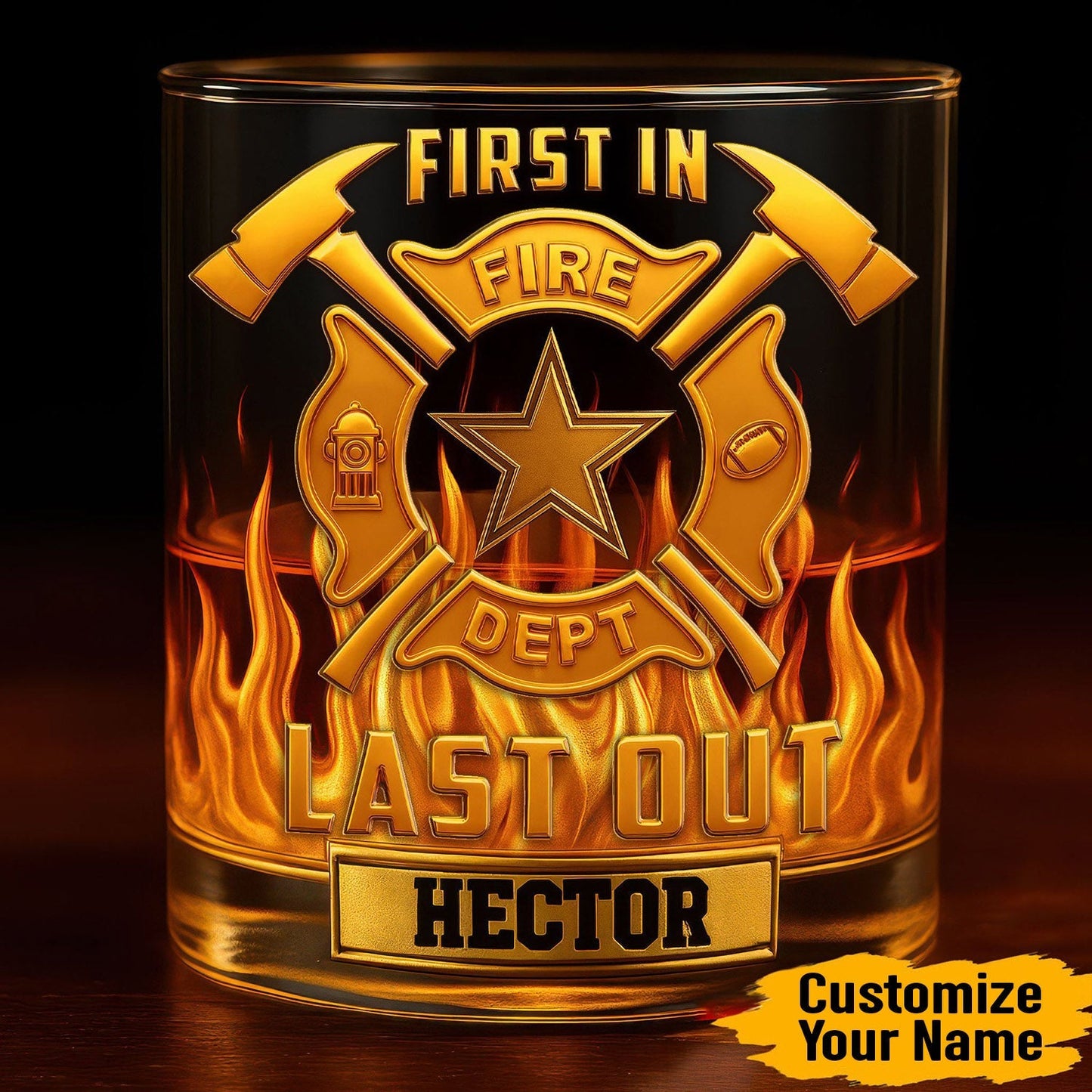 Premium NFL DAL First In Last Out Whiskey Glass V1 NMD NHM