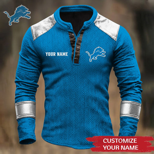 Premium NFL DET Button Down Jacket V1 NMD NHM