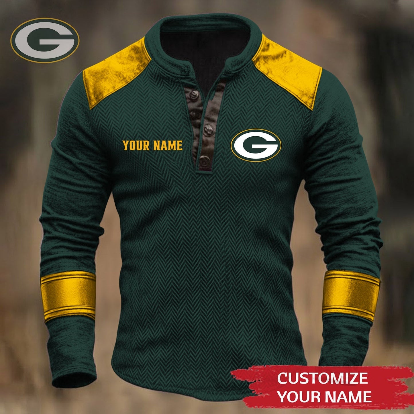 Premium NFL GB Button Down Jacket V1 NMD NHM