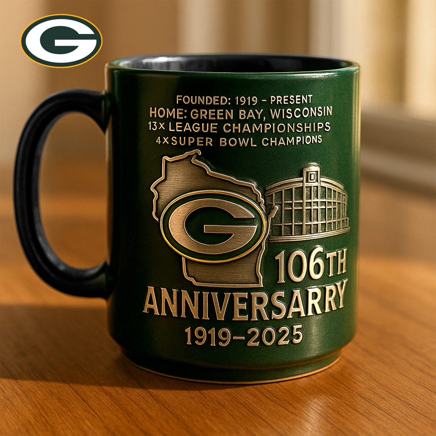 Premium NFL GB The Anniversary Mug V1 NMD TTV