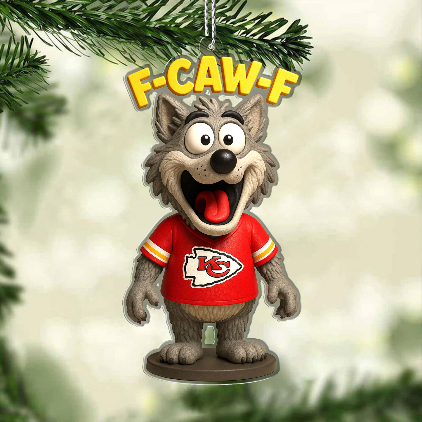 Premium NFL KC Chrismast Ornament V4 NMD TTV