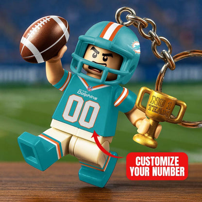 Premium NFL MIA Lego No. 1 Key Chain V1 NMD NHM
