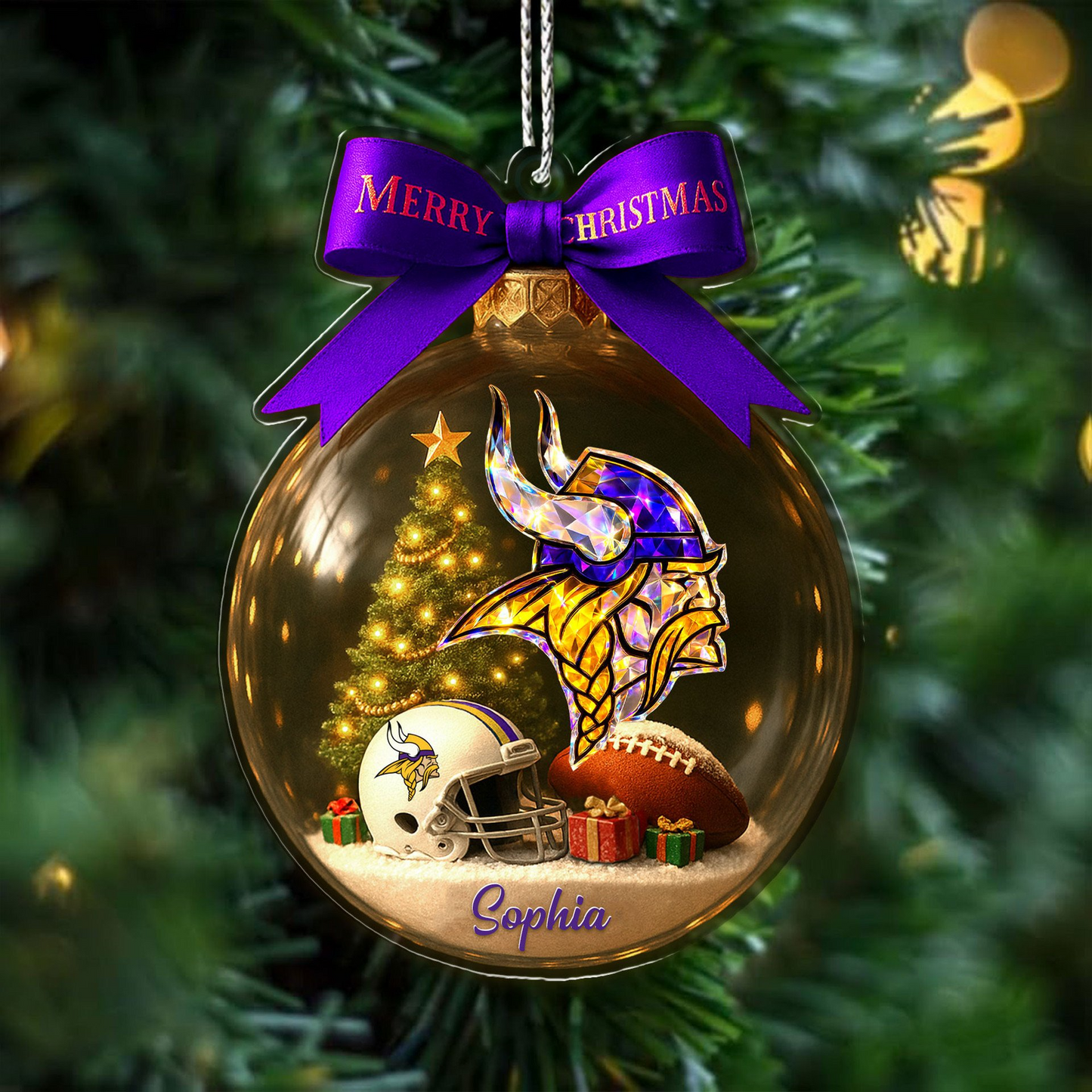 Premium NFL MIN Chrismast Ornament V4 NMD TTV