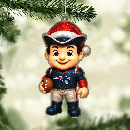 Premium NFL NE Chrismast Ornament V4 NMD TTV