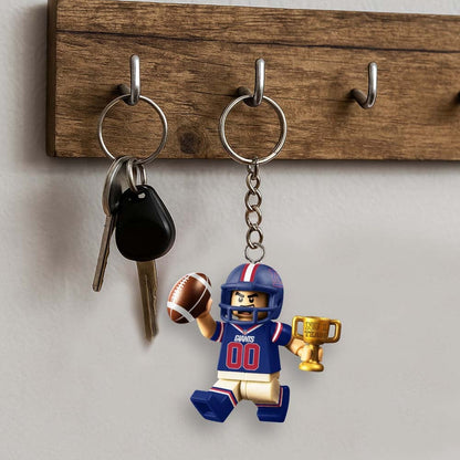 Premium NFL NYG Lego No. 1 Key Chain V1 NMD NHM