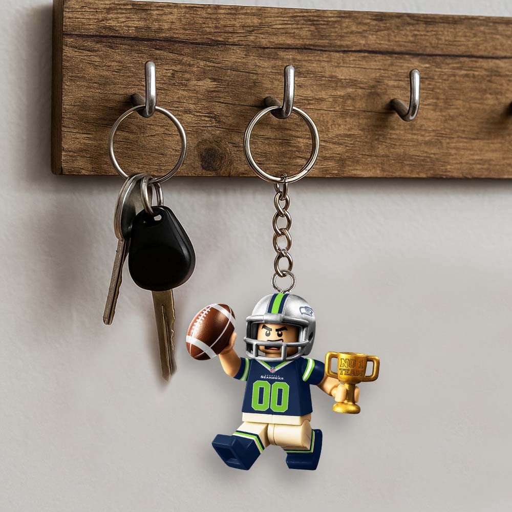 Premium NFL SEA Lego No. 1 Key Chain V1 NMD NHM