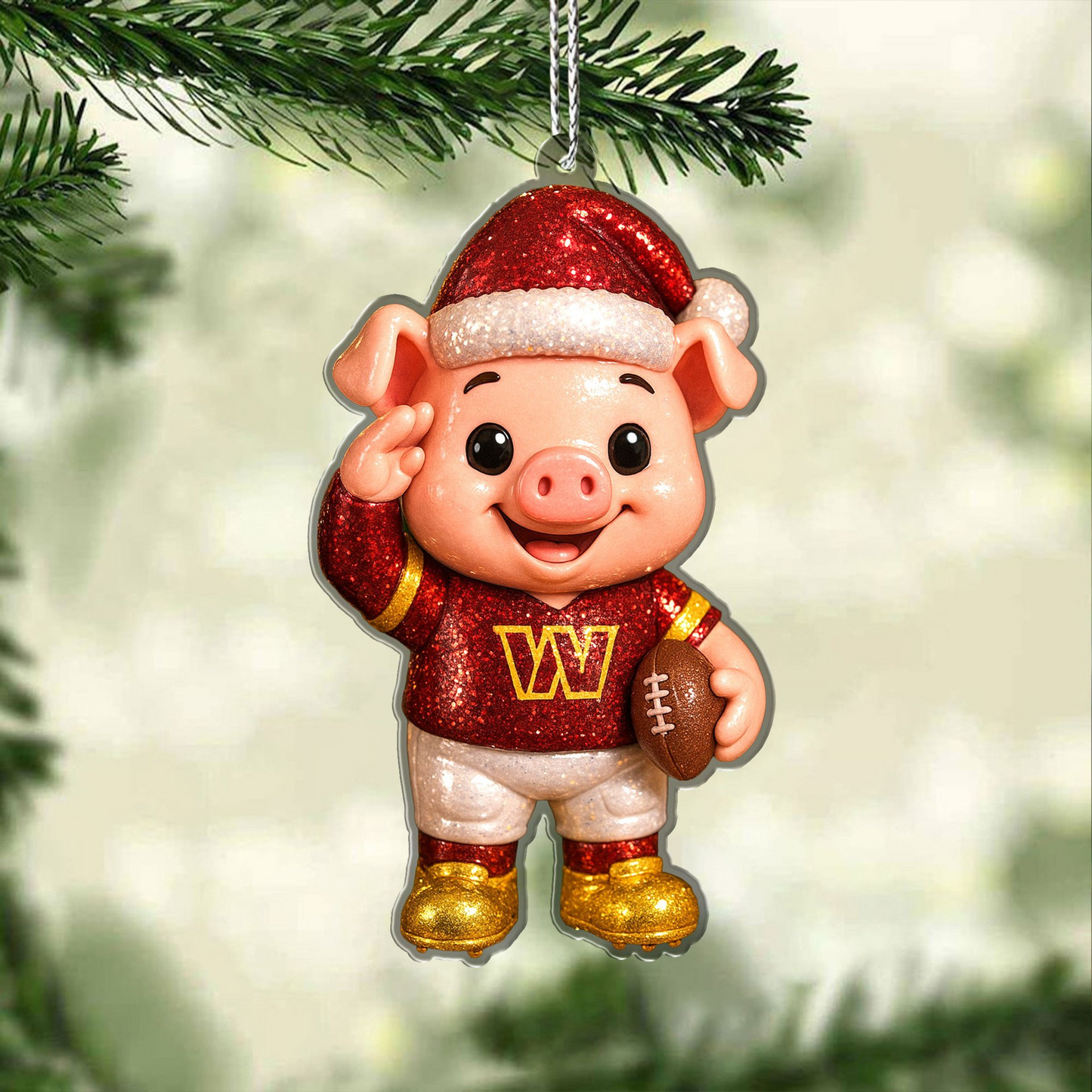 Premium NFL WAS Chrismast Ornament V4 NMD TTV