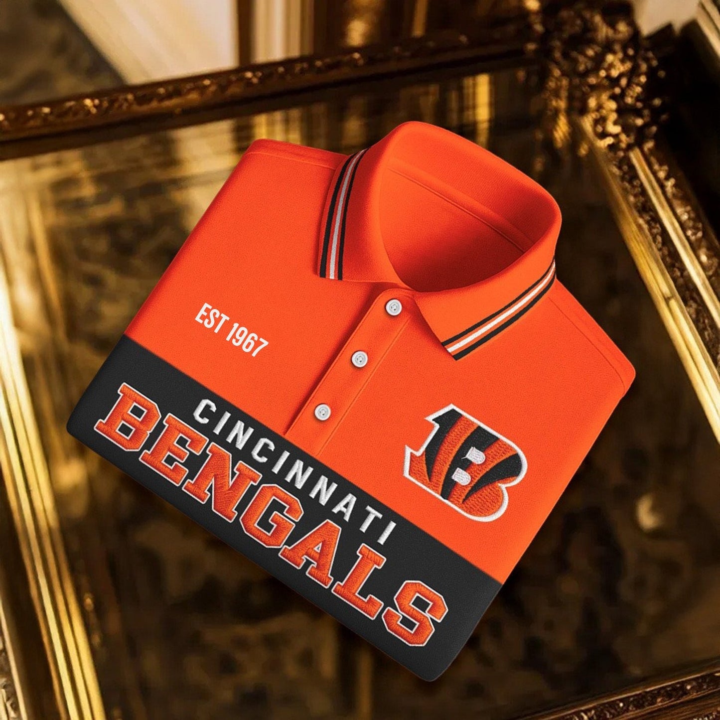 Premium NFL X CIN Classic Polo Shirt NDT NHM