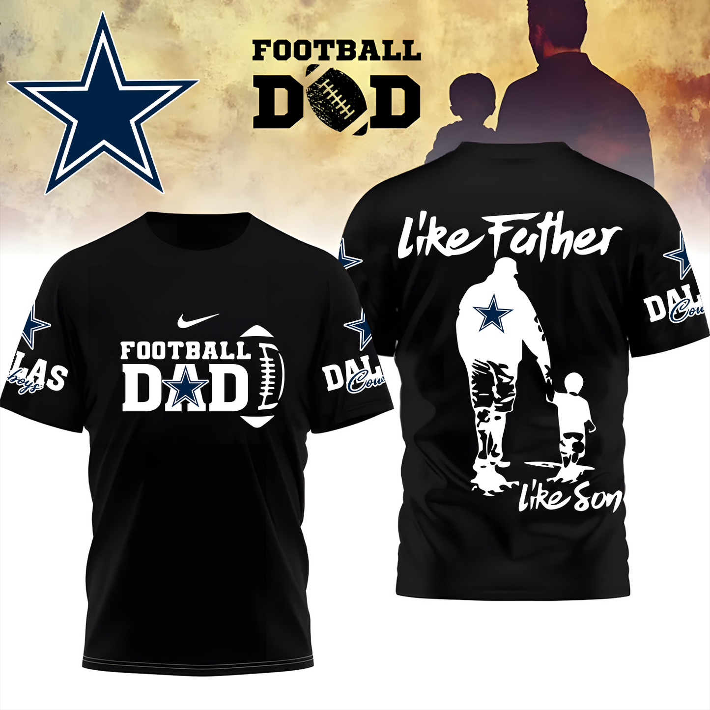 Premium NFL X DAL Like Father Like Son Shirt NDT TDT