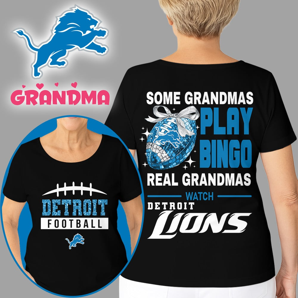Premium NFL X DET Football Grandmas Fan 3D SHIRT  NDT NHM