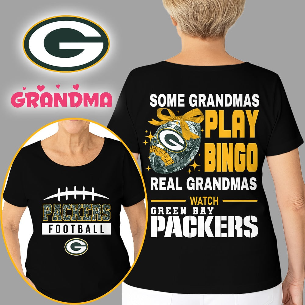 Premium NFL X GB Football Grandmas Fan 3D SHIRT  NDT NHM