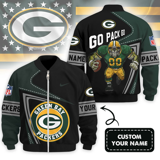 Premium NFL X GB Game Day 3D Bomber Jacket NDT TDT