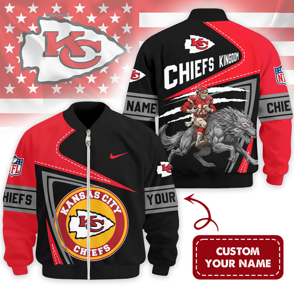 Premium NFL X KCC Game Day 3D Bomber Jacket NDT TDT