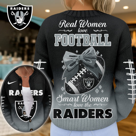 Premium NFL X LV Smart Woman Love Football Cozy Split Knit Cardigan NDT NHM