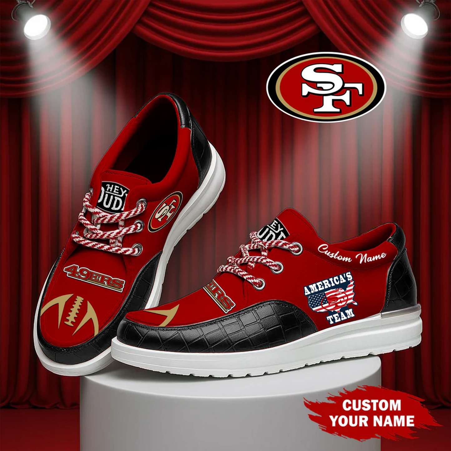 Premium Nfl x SF Leather Loafer Limited edition Shoes NDT TDT