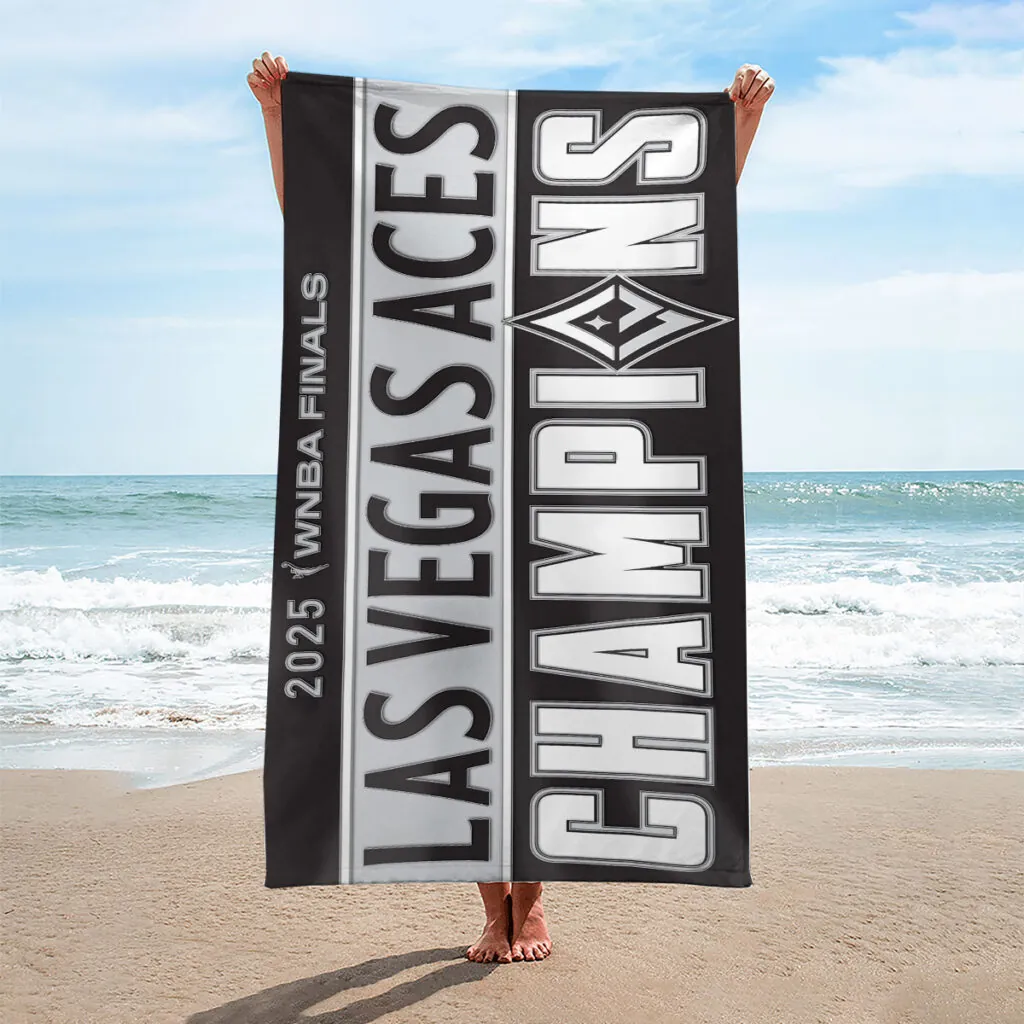 Premium WNBA LVA Champions 2025 Acrylic Beach Towel V1 NMD TTV