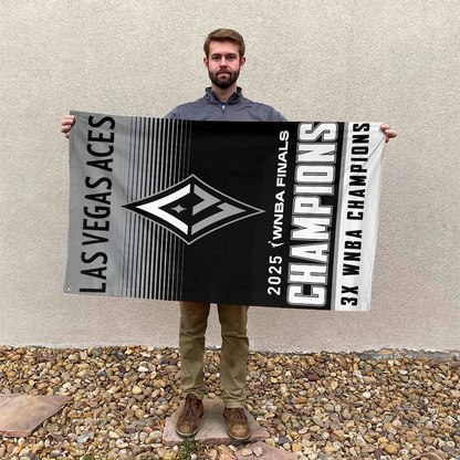 Premium WNBA LVA Champions 2025 Acrylic House Flag V1 NMD TTV