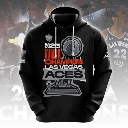 Premium WNBA LVA Champions 2025 Hoodie V8 NMD TTV