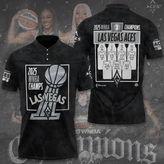 Premium WNBA LVA Champions 2025 Polo V18 NMD TTV