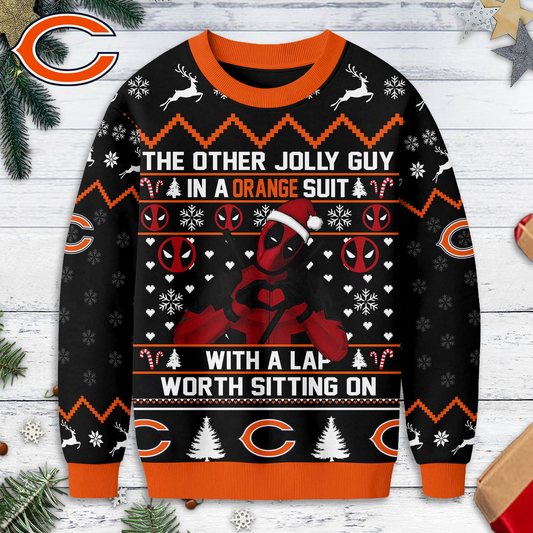 Premium NFL x  CIN Deadpool Christmas Ugly Sweater NDT NHM 131125