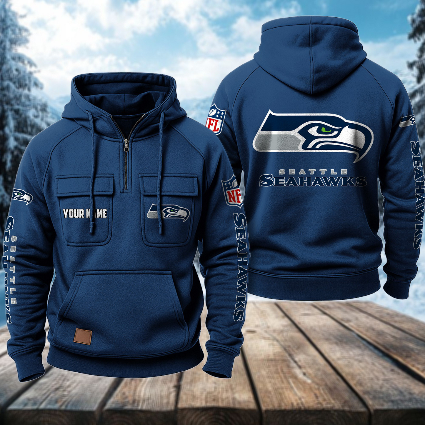 SEA x NFL Premium Hoodie DATND TANTD