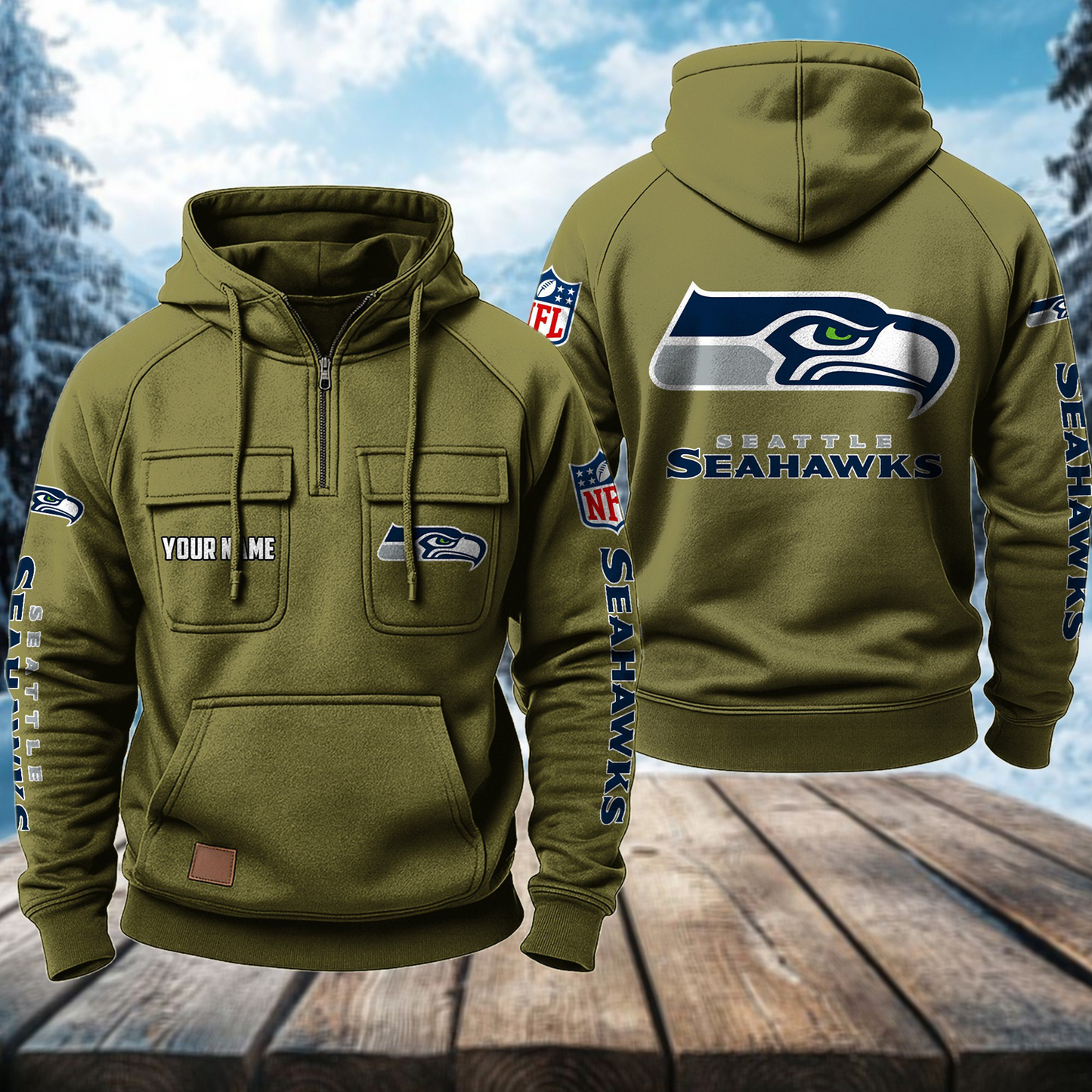 SEA x NFL Premium Hoodie DATND TANTD