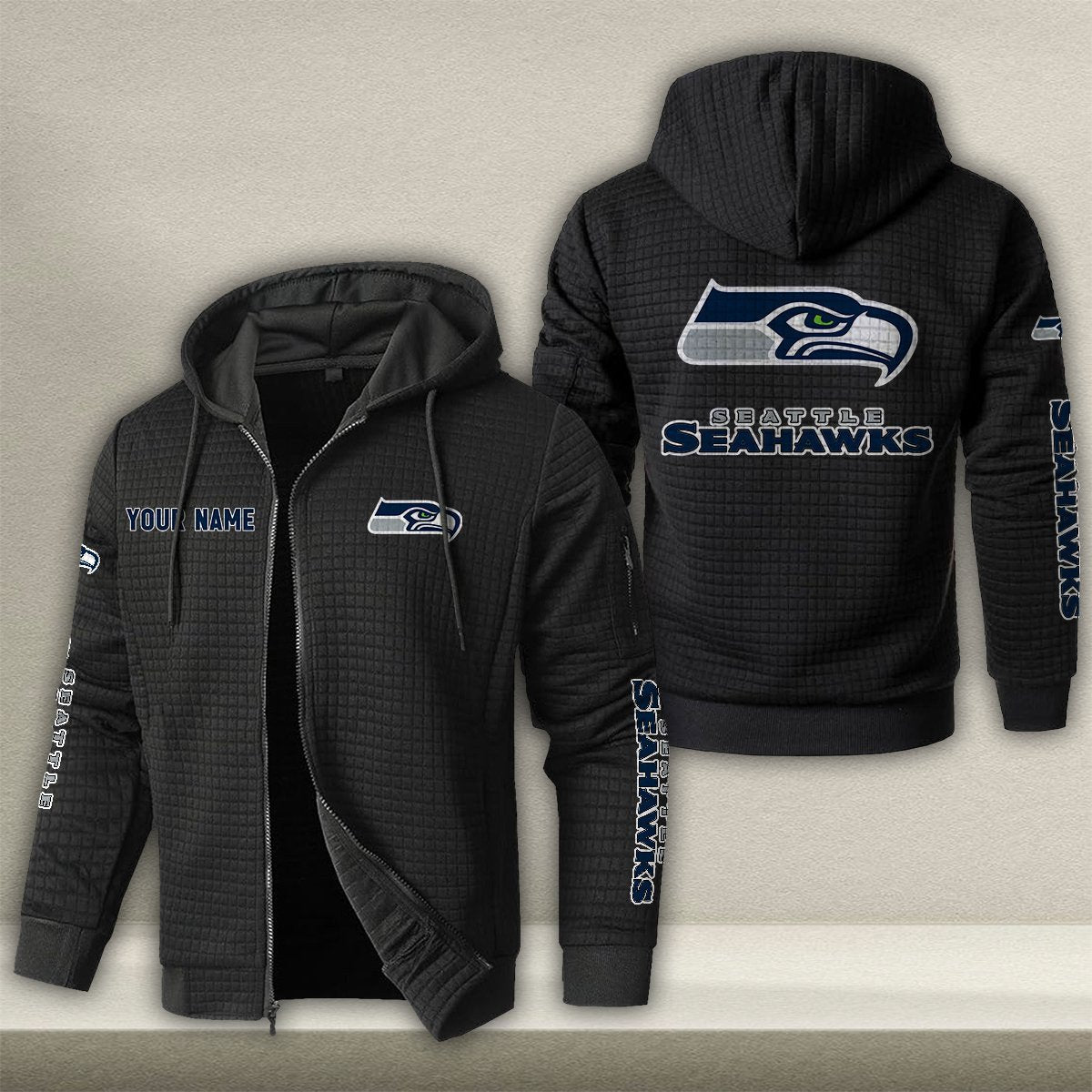 SEA x NFL Quilted Zip Hoodie DatND DVT
